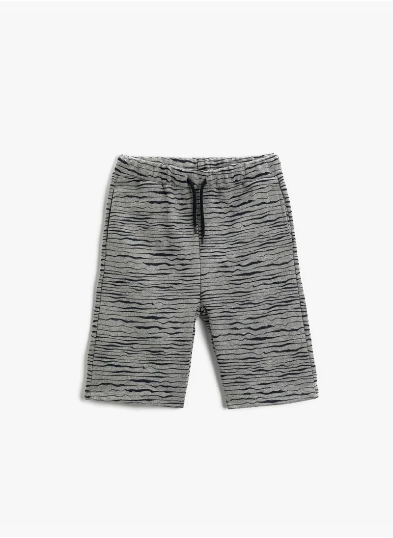 كوتون Striped Tie Shorts