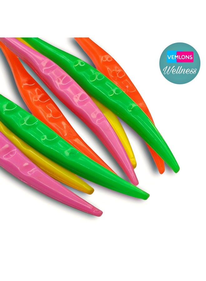 Vemlons Plastic Tongue Cleaner/Tongue Scraper(Pack of 2 multi color FREE 2 TOOTH PICK THIS PACK/WOODEN TOOTH PICK Tongue Scraper/Tongue Cleaner. - Image 4