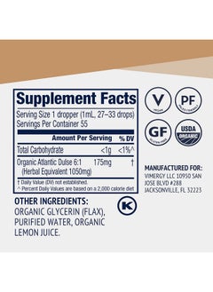 Vimergy Usda Organic Atlantic Dulse Extract 55 Servings Raw Liquid Seaweed Dulse Supplement Drops Alcoholfree Vegan & Paleo Friendly (55 Ml)  - Image 5