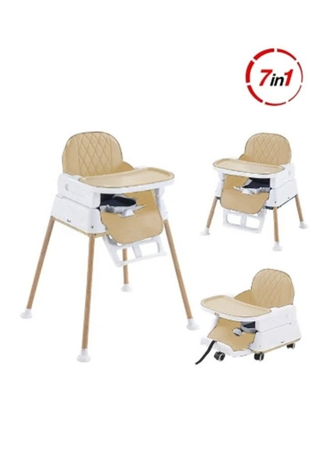 Beauenty 3-In-1 Adjustable And Foldable 5-Point Safety Belt Baby Dining Chair  - Image 1