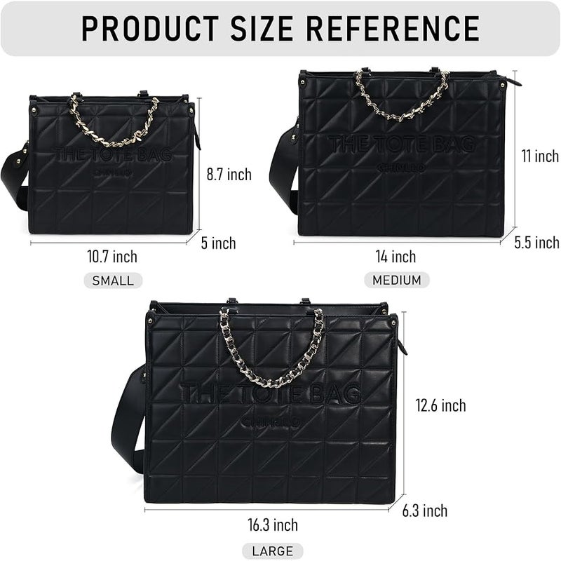 Chinllo Tote Bag for Women, Top Handle Stachel Purse and Handbags with Shoulder Strap - Image 3