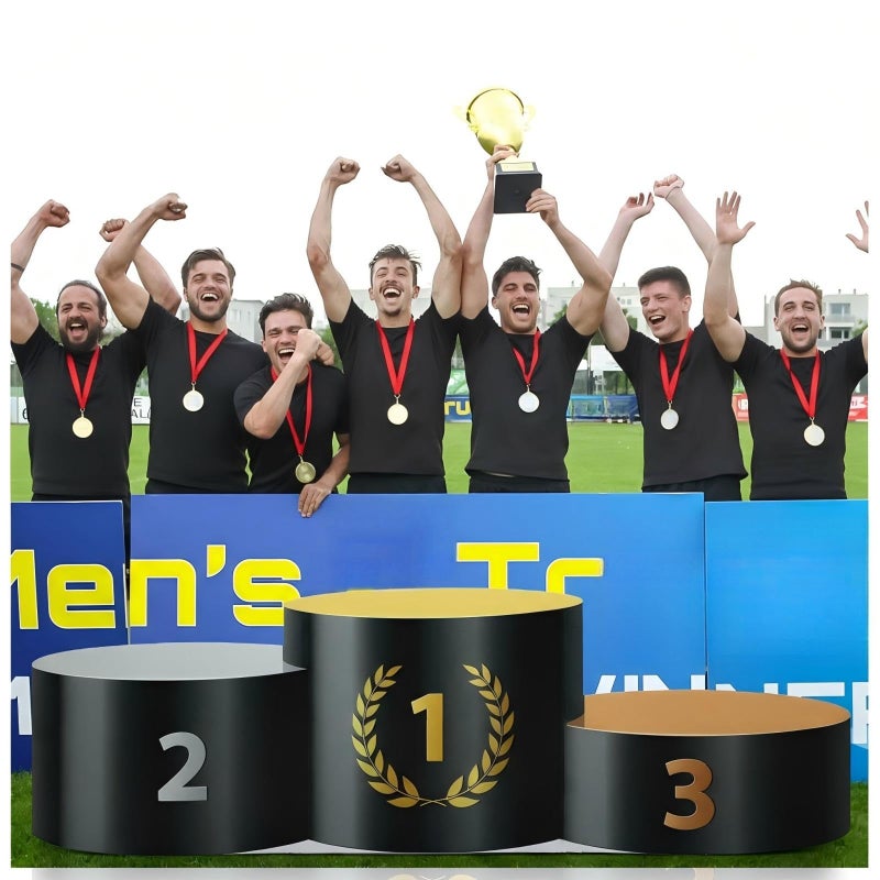 Threehoney 6.3 Feet Winners Podium Stand-in Cardboard Cutout Stand-up Life Size Rewards Sports Competition Theme Party Decoration Backdrop Photo Props First Second Third Place Stand up Cutout - Image 5