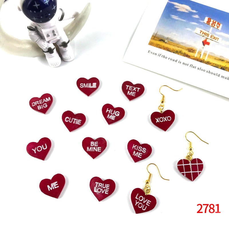 EDUEE Heart Resin Molds 5pcs Valentine's Heart Silicone Resin Molds for Keychain, Epoxy Resin Casting, Jewelry Making, Valentine Cake Decoration, Cupcake Topper - Image 5