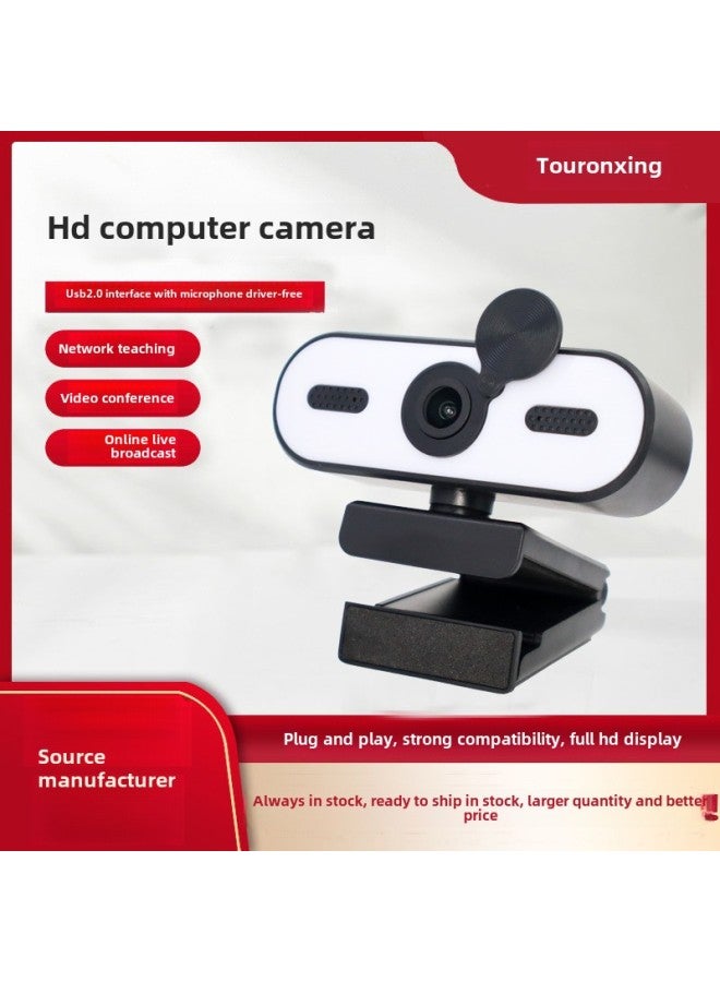 High Definition Beauty And Light Supplements Computer Camera Live Online Class Online Conference Desktop Notebook External USB-Color:Q9-4k (fixed Focal Length 30 Frames English Packaging)  - Image 2