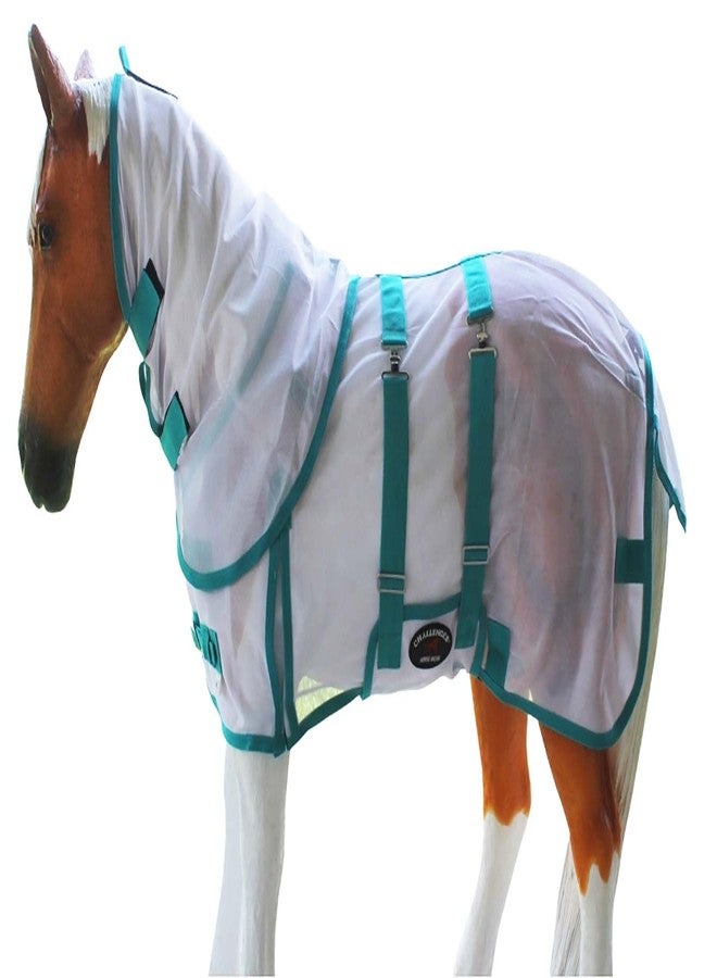 تشالنجر ملاءة صيفية بيضاء مقاس 58 بوصة لصغار الحمير والمهور والخيول 51805 - Image 1