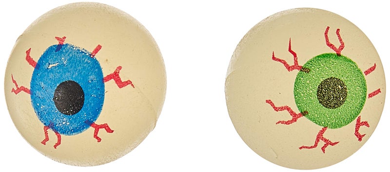 Rhode Island Novelty Glow in the Dark Halloween EYE Ball Bouncy Balls 32 Mm Size Eyeballs - 12ct