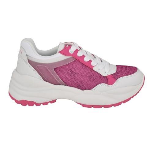 GUESS Women's Samra Sneaker, Pink/White 660, 9.5 - Image 5