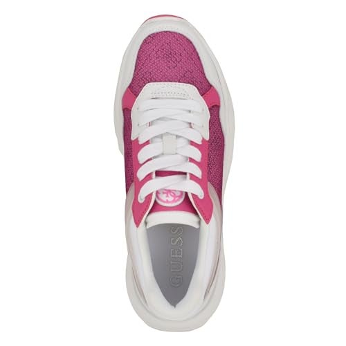 GUESS Women's Samra Sneaker, Pink/White 660, 9.5 - Image 2