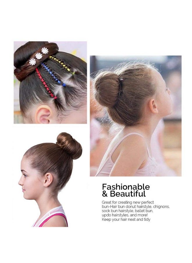 NICEMOVIC NICEMOVIC Bun Maker, 2PCS Medium Hair Donut Shaper, Ring Style Bun for Short and Thin Hair (3 Inch/Brown)  - Image 3
