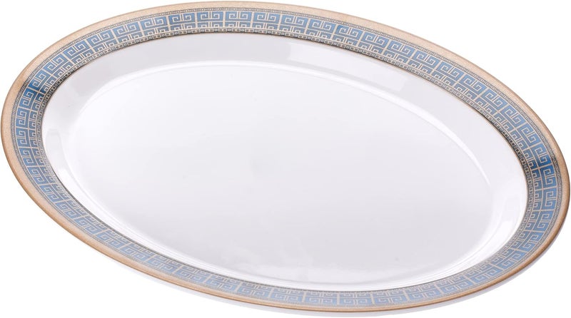 MODA CUCINA Melamine Oval Serving Platter Large Majestic Blue 36Cm Esma Approved, Mchp-3035-Mb - Image 1