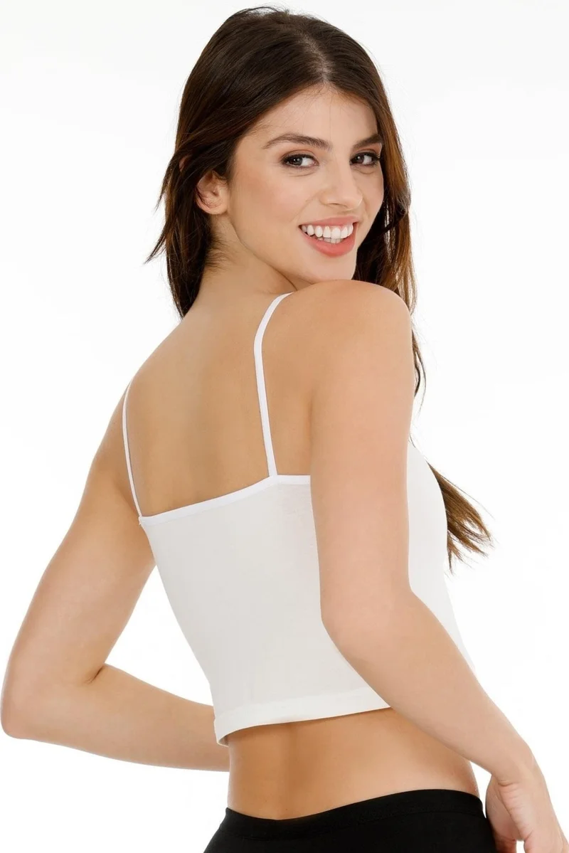 سينسو Women's Rope Strap Cotton Crop Bustier - BST1015