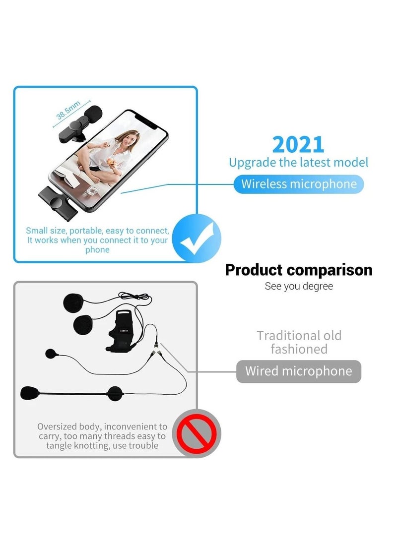 Phone Planet 2 in 1 iphone Wireless Lavalier Microphone For IPhone, Plug Play, Portable Audio Video Recording Mic for Youtube, Live Stream, Vlog, Interview, Laptops PC - Image 4