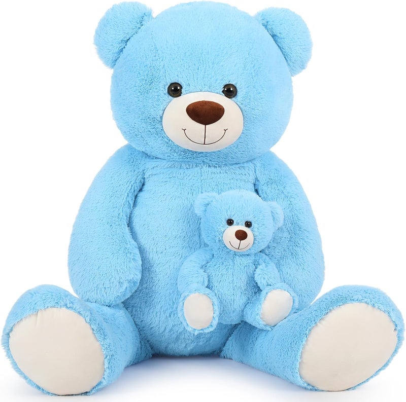 MorisMos Giant Teddy Large Teddy Bear with Baby 100cm Cuddly Toy Stuffed Animal Plush Bear - Image 1