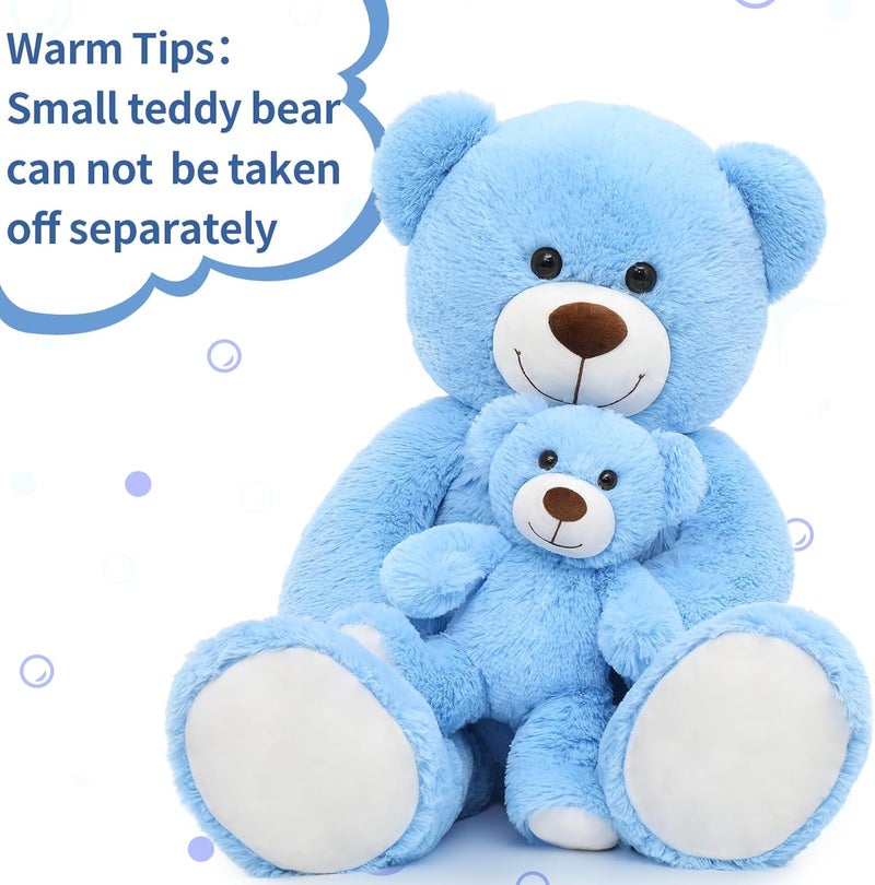MorisMos Giant Teddy Large Teddy Bear with Baby 100cm Cuddly Toy Stuffed Animal Plush Bear - Image 2