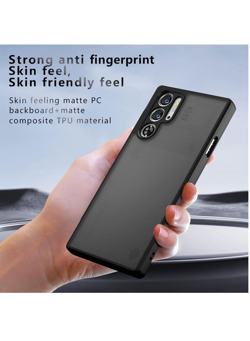 [1+1 Sets] For ZTE nubia Red Magic 10 Pro Case Cover & Screen Protector Frosted Translucent Back Protective Slim Phone Cover, Anti-Fingerprints, Anti-Fall Drop Protection，Tempered Flim  - Image 2