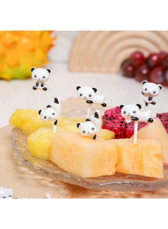 Daily Use Dining Kitchen Utensils/fruit Fork/fruit Fork Stainless Steel Durable Easy To Clean Ideal For Home Restaurant-Specifications:8pc Panda Opp Bag  - Image 1