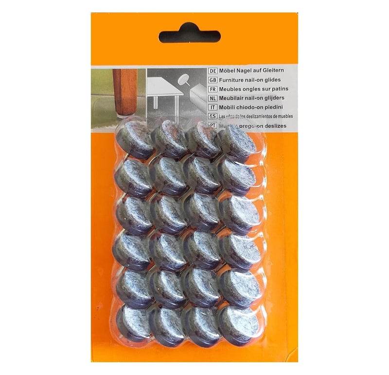 Furniture Felt Pads Heavy Duty Felt Pads for Sliding Chairs Chair Leg Protection for Parquet Floors and Many Uses (Grey*Brown, 15mm) - Image 1