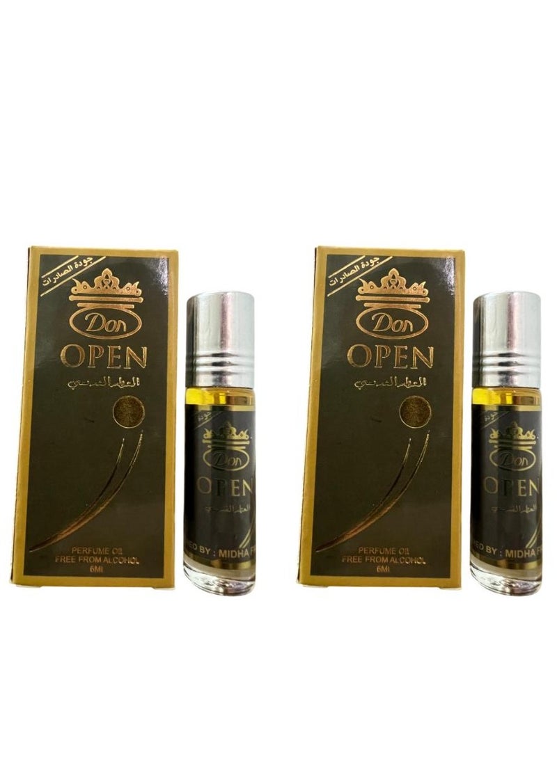 don Open French Roll On Perfume Oil 6 ml 2 Pcs