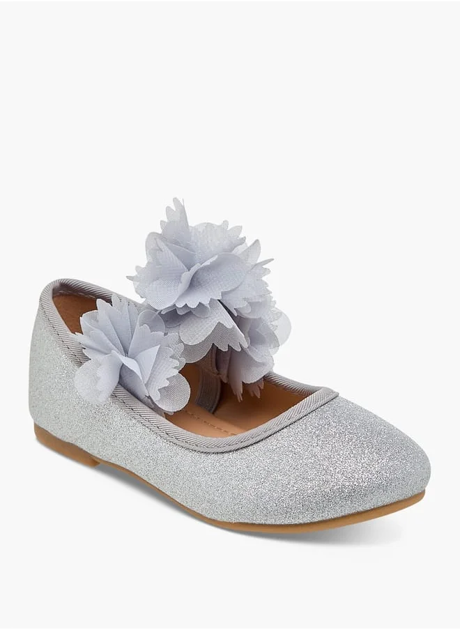 Flora Bella By Shoexpress Girls Embellished Ballerina Shoes With Elasticated Strap