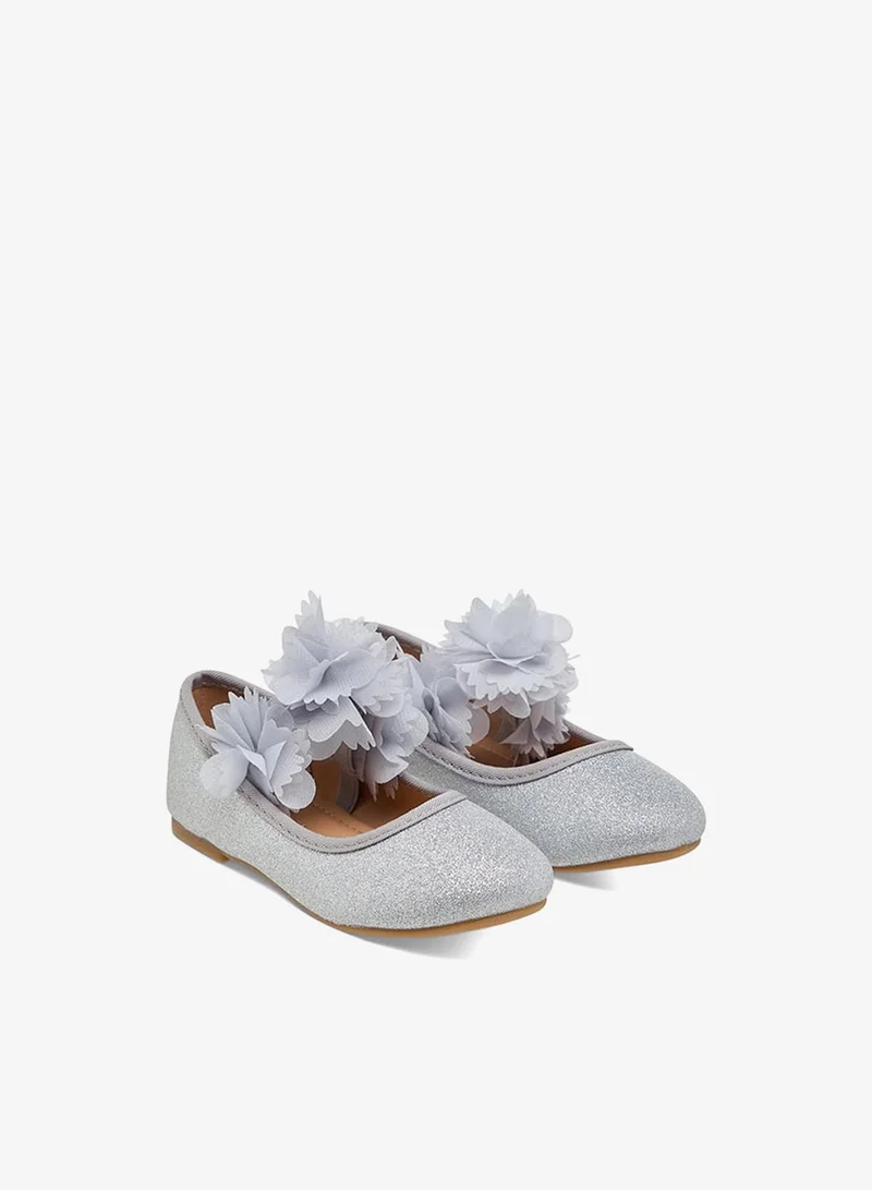 Flora Bella By Shoexpress Girls Embellished Ballerina Shoes With Elasticated Strap Ramadan Collection
