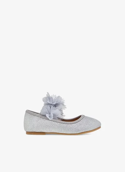 Flora Bella By Shoexpress Girls Embellished Ballerina Shoes With Elasticated Strap Ramadan Collection