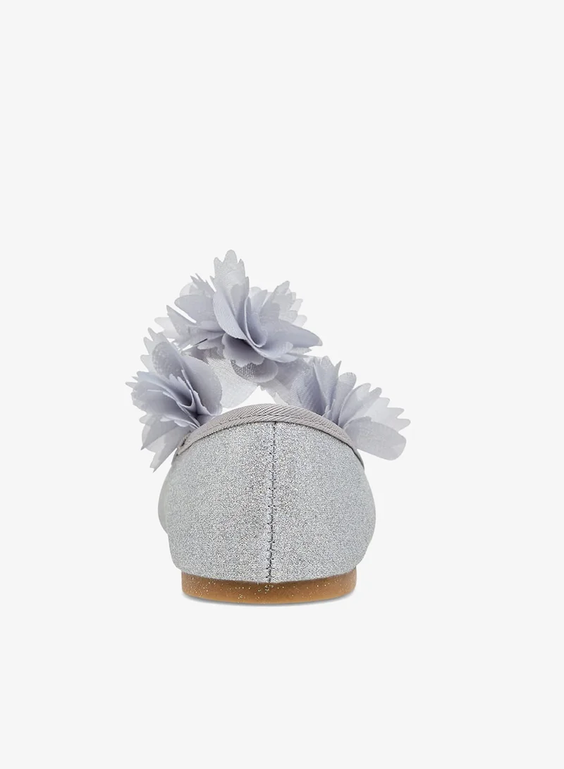 Flora Bella By Shoexpress Girls Embellished Ballerina Shoes With Elasticated Strap Ramadan Collection