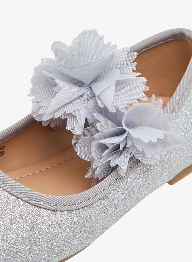 Flora Bella By Shoexpress Girls Embellished Ballerina Shoes With Elasticated Strap Ramadan Collection