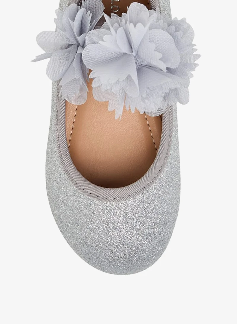 Flora Bella By Shoexpress Girls Embellished Ballerina Shoes With Elasticated Strap Ramadan Collection