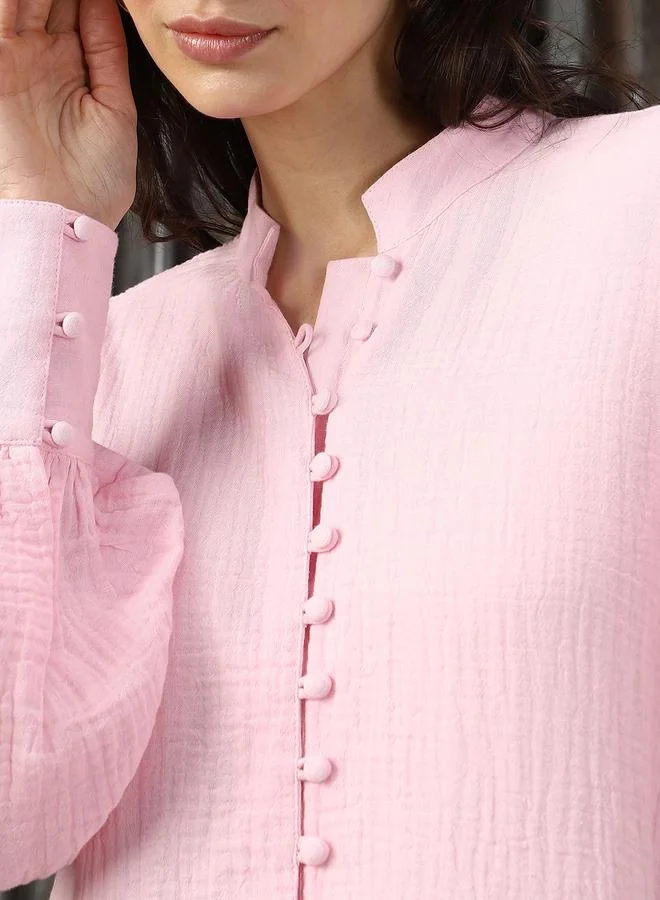 HIGH STAR Cotton Button-Down Dress