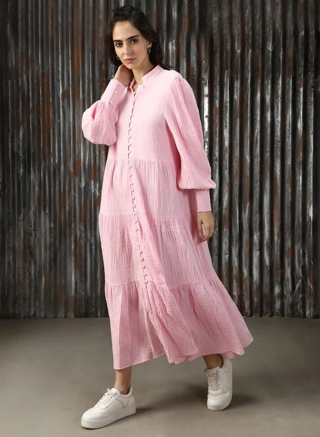 HIGH STAR Cotton Button-Down Dress
