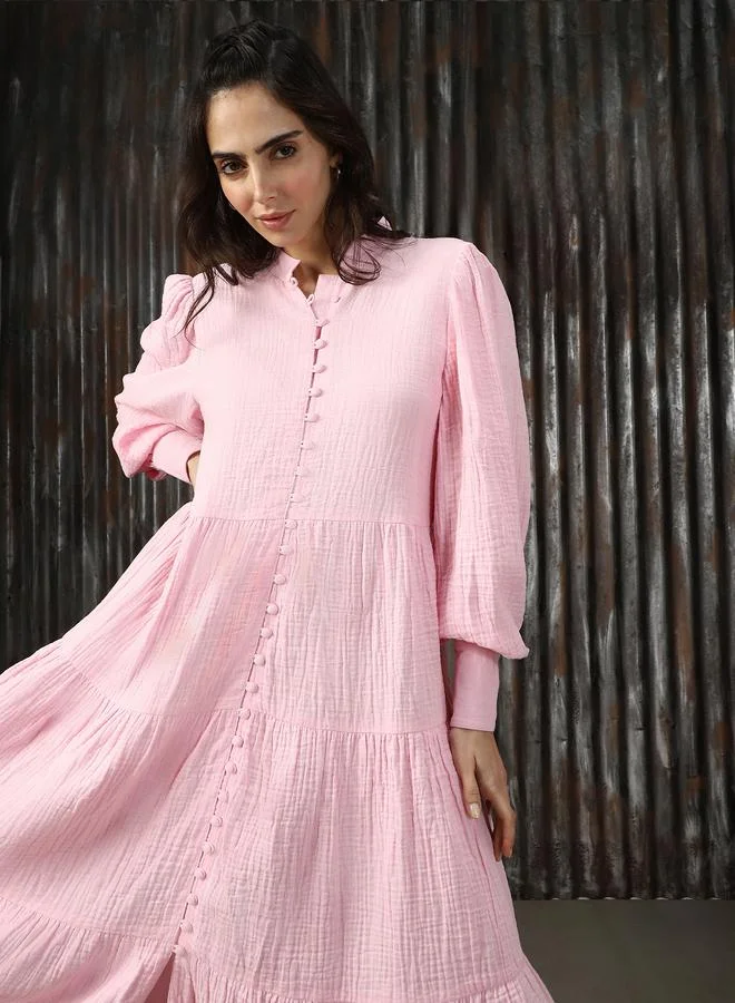 HIGH STAR Cotton Button-Down Dress