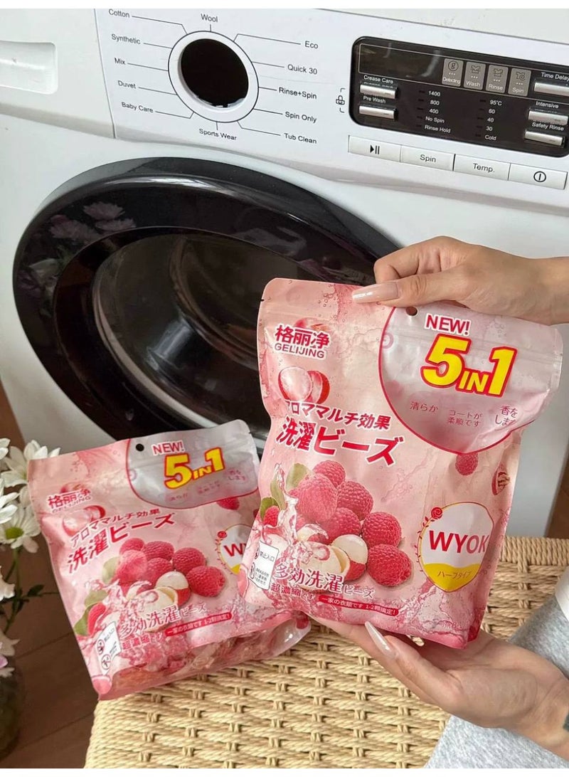 Say goodbye to tough stains with 5-in-1 laundry capsules!  Cleanliness, fresh scent, and more comfort!  Tired of grease stains, dirt, or stubborn odors in your clothes? We have the solution!  5X Concentrated Laundry Capsules  Double cleaning power  Removes the toughest stains in the first wash  Eliminates bacteria and unpleasant odors  Easy to use – just one capsule per wash  Safe for colors and fabrics  Long-lasting fresh scent  Available in two scents:  Fresh Ocean  Fresh Fruity  How to use: Simply add one capsule to the washing machine before or with your clothes, and run the machine as usual… You'll notice the difference from the first wash! Pack contains 30 capsules - Image 2