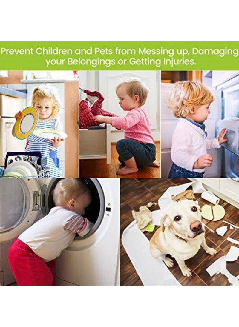 XiuWoo 6-Piece Baby Proofing Cabinets,Cabinet Locks for Babies,U-Shaped Child Locks for Cabinets, Child Proof Cabinet Latches,Child Safety Cabinet Locks with Adjustable  - Image 4