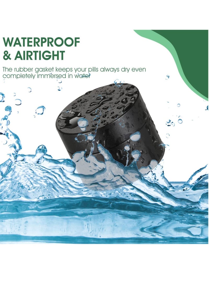 SOLARAE Portable Daily Pill Case, 4 Pcs Travel Pill Organizer with Sealing Ring Waterproof Pocket Pill Case for Outdoor Camping Travel Medicine Vitamin Holder EDC Container - Image 2