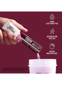 Real Ketones BHB Exogenous Ketones Drink Mix Packets Keto Electrolytes Powder Packets No Sugar with 4 Main Fasting Electrolytes Plus Hydrating Patented Keto BHB - 30 Count Black Cherry  - Image 3