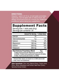 Real Ketones BHB Exogenous Ketones Drink Mix Packets Keto Electrolytes Powder Packets No Sugar with 4 Main Fasting Electrolytes Plus Hydrating Patented Keto BHB - 30 Count Black Cherry  - Image 4