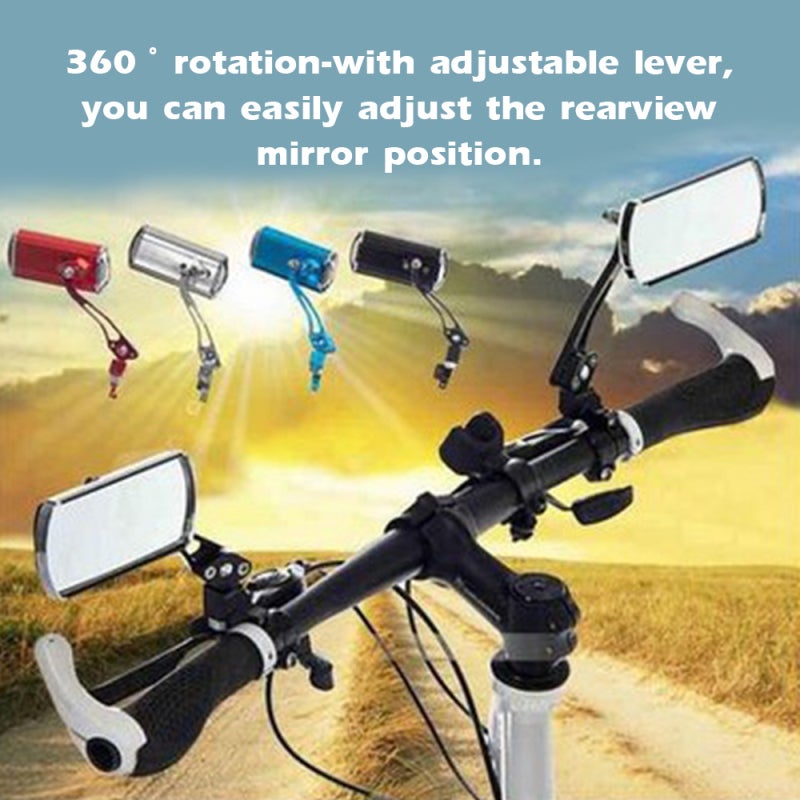 Bike Rearview Mirrors: Durable Aluminum Frame, Chrome Plated, 125mm*45mm Compact Size - Lightweight 350g, Anti-Corrosion Sleek Finish Handlebar Mirrors for Road Mountain Bike Cycling Enthusiasts - Image 2