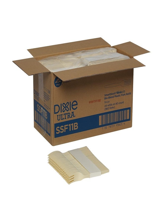 Dixie Ssf11b Smartstock Plastic Cutlery Refill, Forks, 6 1/2-Inch, Beige, 40/Pack, 24 Packs/Case - Image 3