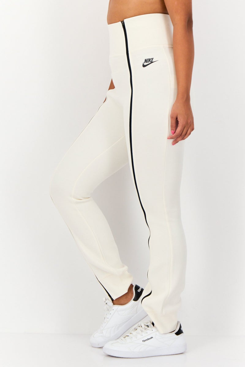 Nike Women Slim Fit Outdoor Sweatpants, Cream - Image 2