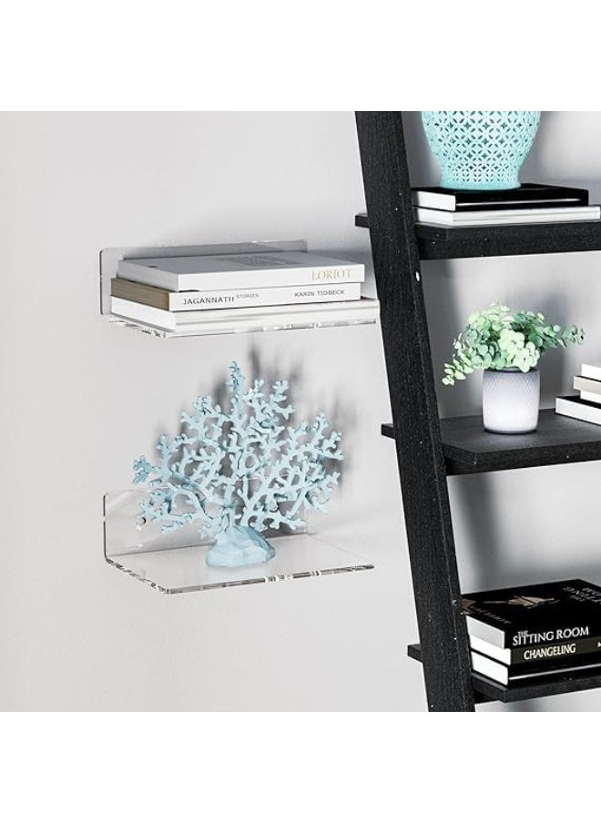Horoof Home Horoof Home® 2-Pack Clear Acrylic Floating Wall Shelves  - Image 5