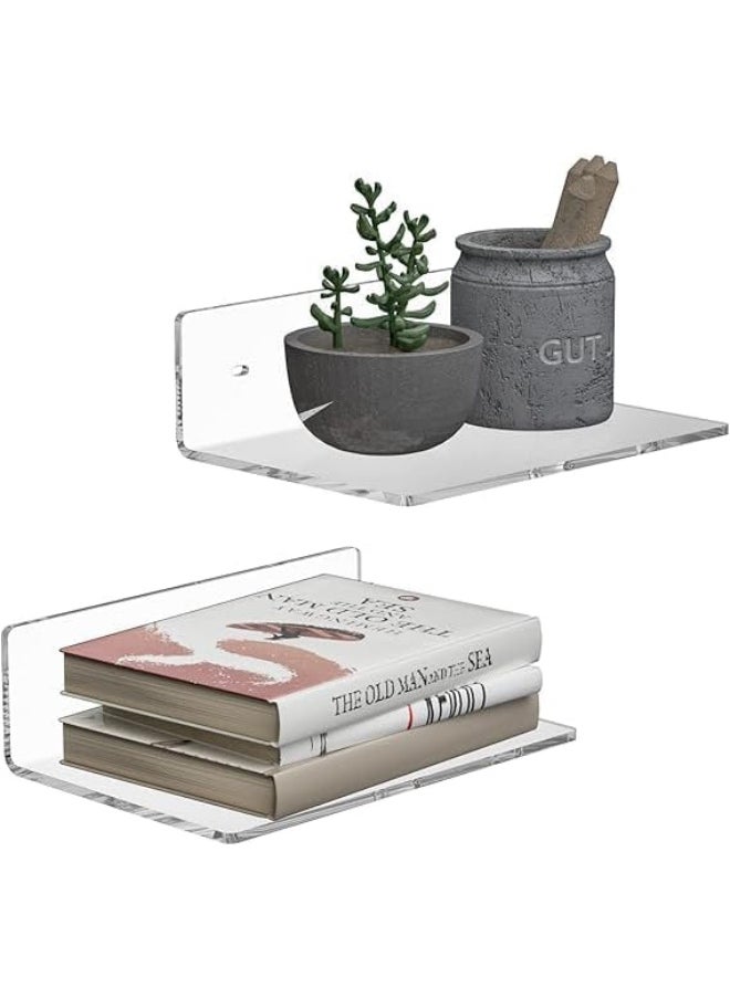Horoof Home Horoof Home® 2-Pack Clear Acrylic Floating Wall Shelves  - Image 1