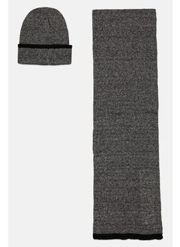 Body Glove Women 2 Pieces Brand Logo Scarf And Beanie Set, Grey  - Image 1