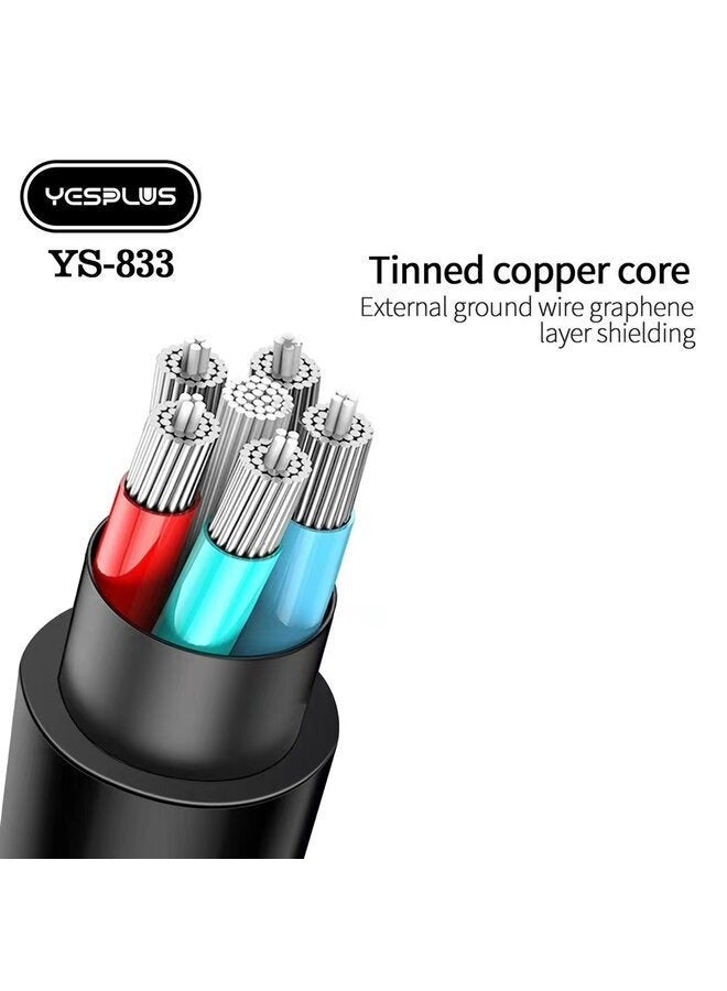 يس بلس كابل بيانات الهاتف المحمول من النوع تايب سي PD 120W 6A يدعم الشحن السريع - Image 5