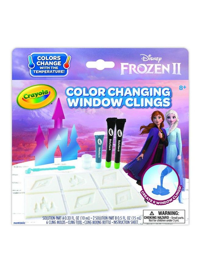 Crayola Frozen 2 Window Clings Color Changing Custom Window Clings Frozen Gift Age 8 9 10 11 - Image 1