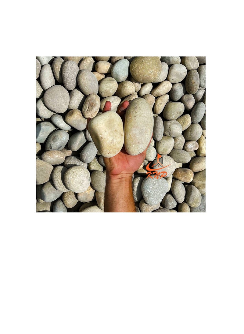 كنب مواد حديقة طبيعية من حصى النهر الكبيرة - Image 1