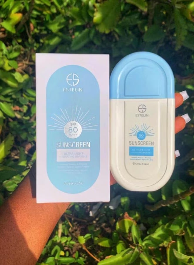 ESTELIN Ultra Light Hydrating Invisible Sunscreen SPF 80, 100g