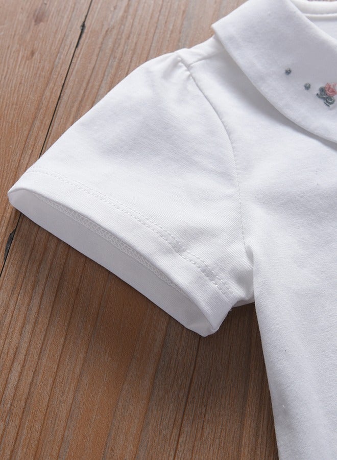 KUYEEBEAR Girls Short Sleeve Polo T Shirt  - Image 4