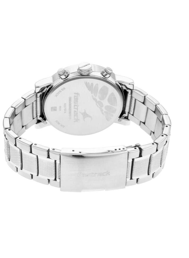 fastrack Fastrack Fastfit Quartz Multifunction White Dial Stainless Steel Strap Watch for Guys  - Image 3
