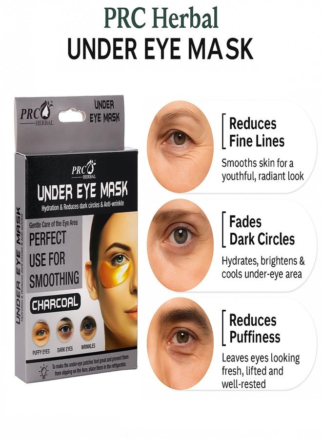 PRC HERBAL Under Eye Mask with Activated Charcoal (Pack of 2, 8 Masks) | Instant Cooling, Detox & Brightening | Reduces Puffiness, Wrinkles & Tired Eyes for Men & Women - Image 5