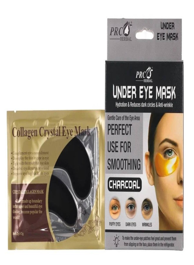 PRC HERBAL Under Eye Mask with Activated Charcoal (Pack of 2, 8 Masks) | Instant Cooling, Detox & Brightening | Reduces Puffiness, Wrinkles & Tired Eyes for Men & Women - Image 1